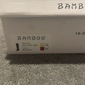 Bamboo Hilltop black boots